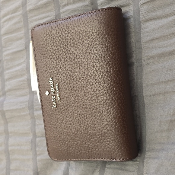 Kate Spade Brown Leather Wallet Nwt - Picture 2 of 11